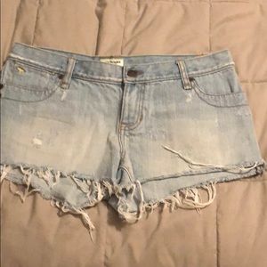 Abercrombie & Fitch denim distressed shorts sz 4